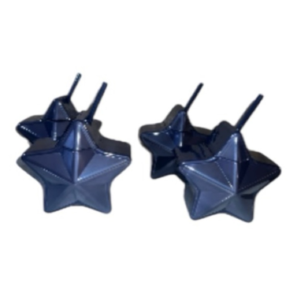 FOUR Sun Squad Tumbler Blue Star Shaped with straw 19.8 fl oz  SET NWT